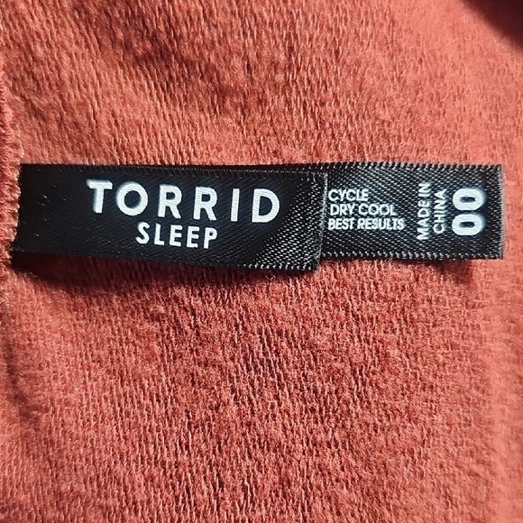 Cardigan Button Down Torrid Burnt Orange V-Neck Knit Size 00 EUC - Picture 5 of 6